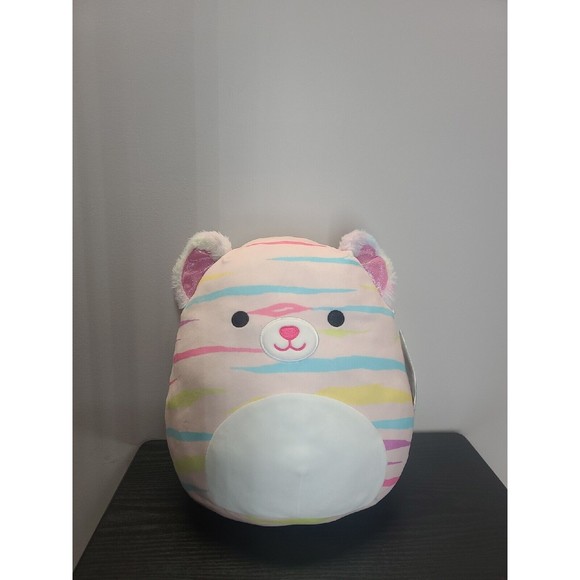 Kellytoy Other - 12" Squishmallow Pink Colorful Glitter Ears ATOOSA THE CAT - Kellytoy - NWT